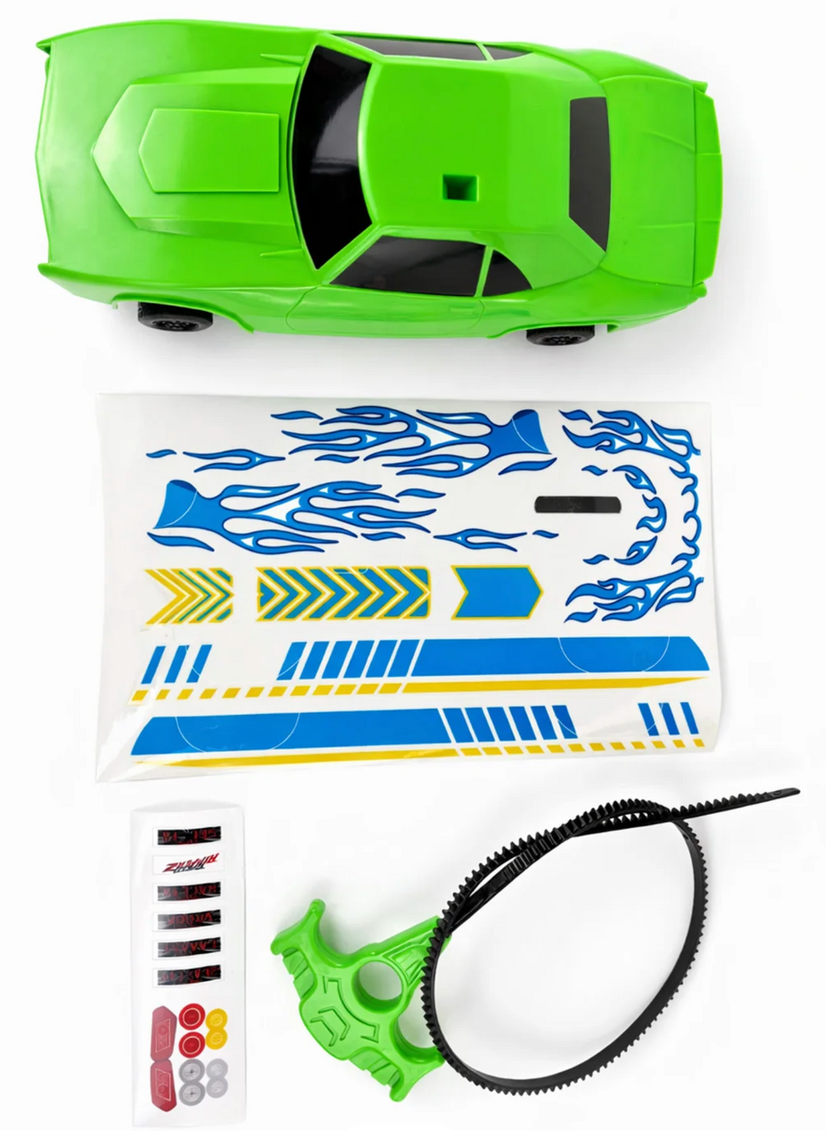 Speed Ripperz Muscle Car | Green Nitro toy car with racing decals and pullback motor mechanism