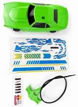 Speed Ripperz Muscle Car | Green Nitro toy car with racing decals and pullback motor mechanism