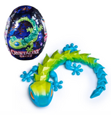 CrystaLynx Gecko colorful bendable gecko toy with blue feet and green body