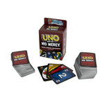 World's Smallest Uno No Mercy card game box with two decks and colorful cards