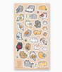 Kitty Academia Stickers sheet featuring cute cats with books school supplies and playful academic themes