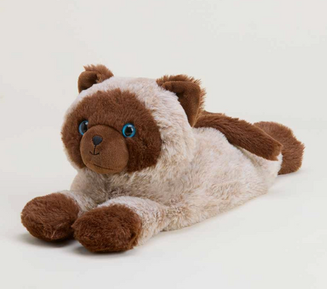 Warmies | Siamese Cat plush toy with soft brown and cream fur and bright blue eyes