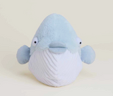 Warmies | Puffer Fish plush toy with a soft blue body and white belly