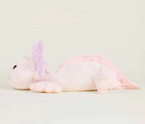 Warmies | Pink Axolotl plush toy with soft pink body, frills, legs, and long tail