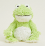 Warmies | Frog soft green plush frog with a white belly and friendly smile