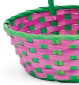 Bright Color Bamboo Easter Basket