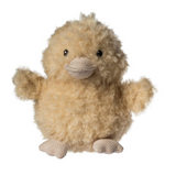 Again Friends Rattle soft tan duck toy with fuzzy plush fur and textured wings