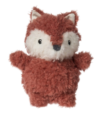 Again Friends Rattle fox shaped plush toy with soft fur and friendly face