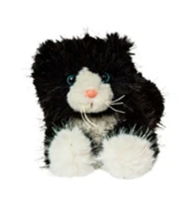 Meow Kitten black and white plush cat with blue eyes and pink nose