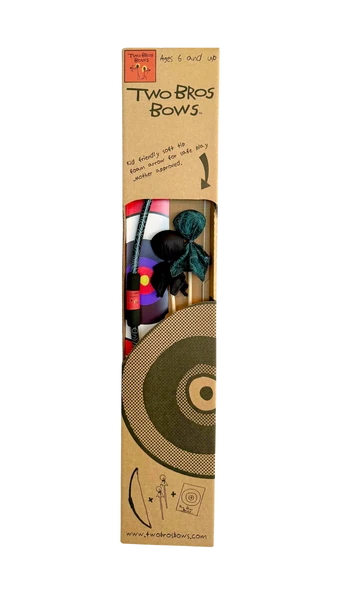 Two Bros Bow Set | Spectre in cardboard packaging with colorful bows and target artwork