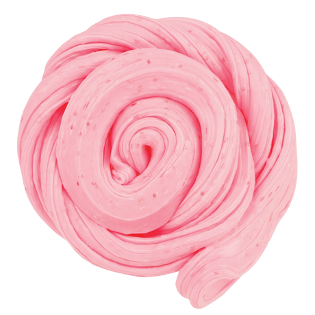 Soft pink putty with a creamy texture resembling strawberry shortcake scent and appearance swirl