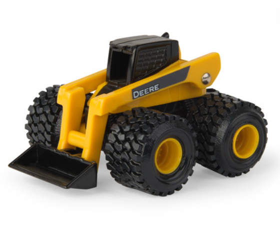 Yellow and black John Deere Mini Mudder toy vehicle with large bouncy tires and durable die cast parts for rugged play