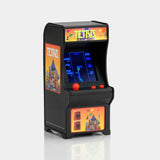 Tiny Arcade Tetris miniature arcade game with joystick, buttons, and classic Tetris gameplay in compact size.