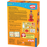 Colorful detailed educational kit box showing human body parts, interactive model pieces, and fun science activities for kids