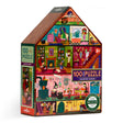 100pc Haunted House Puzzle featuring a colorful haunted dollhouse scene with spooky rooms and playful characters