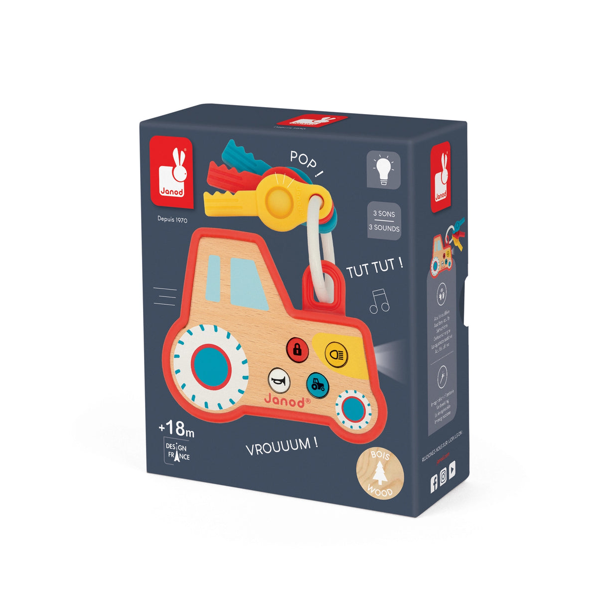 Farm Sounds Tractor Key Ring