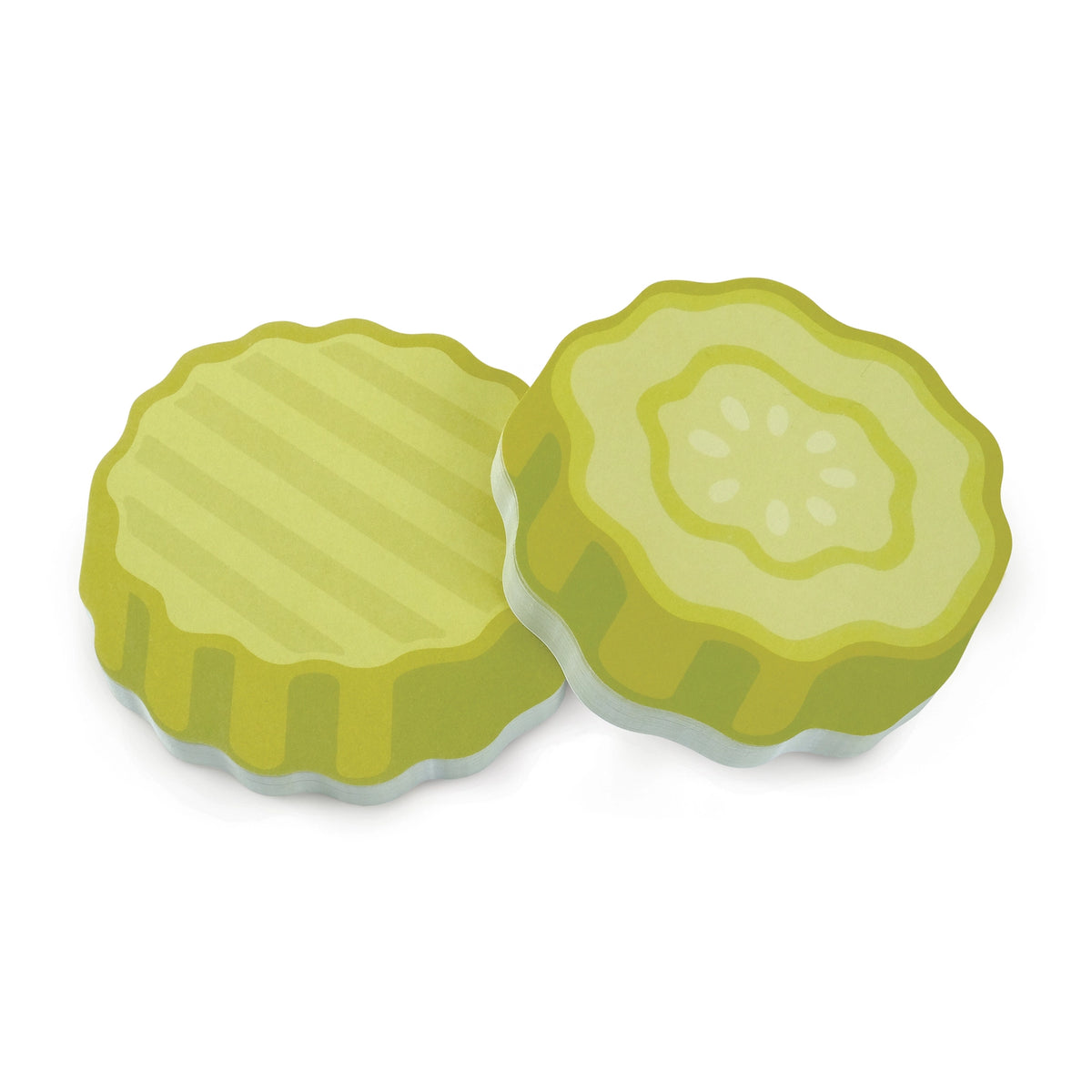 Pickled Ink Pickle Sticky Notes shaped like green pickle slices