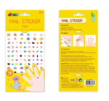 Colorful nail stickers with cute pet designs for kids, easy to apply and perfect for creative fun on fingertips.