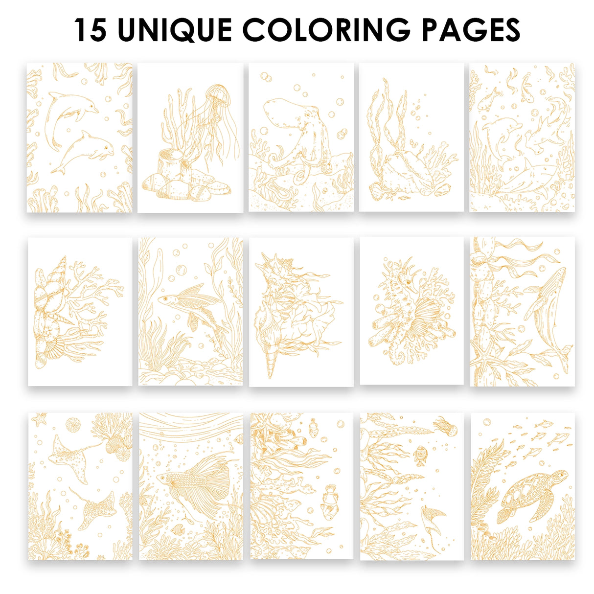 Watercolor Coloring Book | Ocean