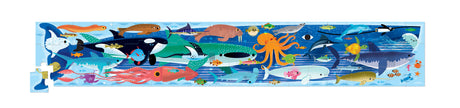 60pc Ocean Super Duper Long Puzzle featuring colorful ocean animals and sea life