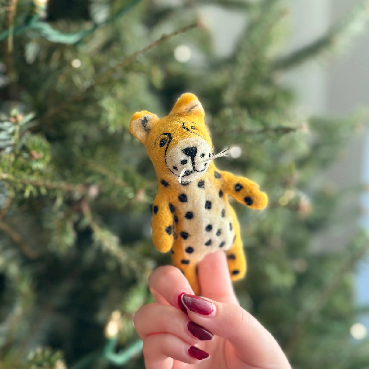 Felt Finger Puppet | Cheetah