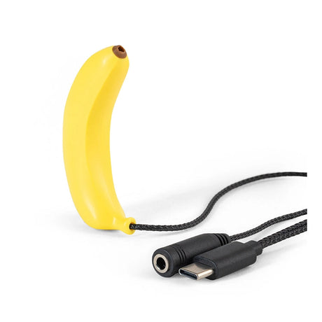 Mini Banana Microphone yellow banana shaped microphone with black cable