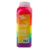 Rainbow Bath Milk colorful container with Epsom salt and dried milk for up to 6 sweet fruity scented baths.