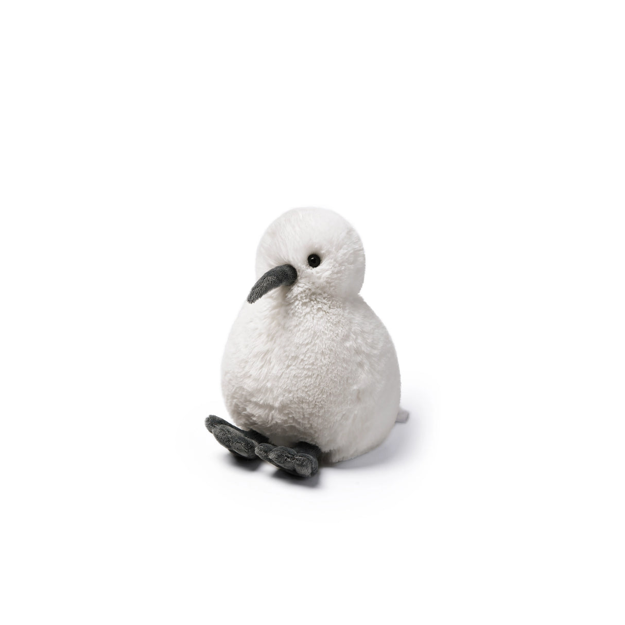 McHugs Weighted Kiwi Bird plush toy with soft white feathers and a dark beak