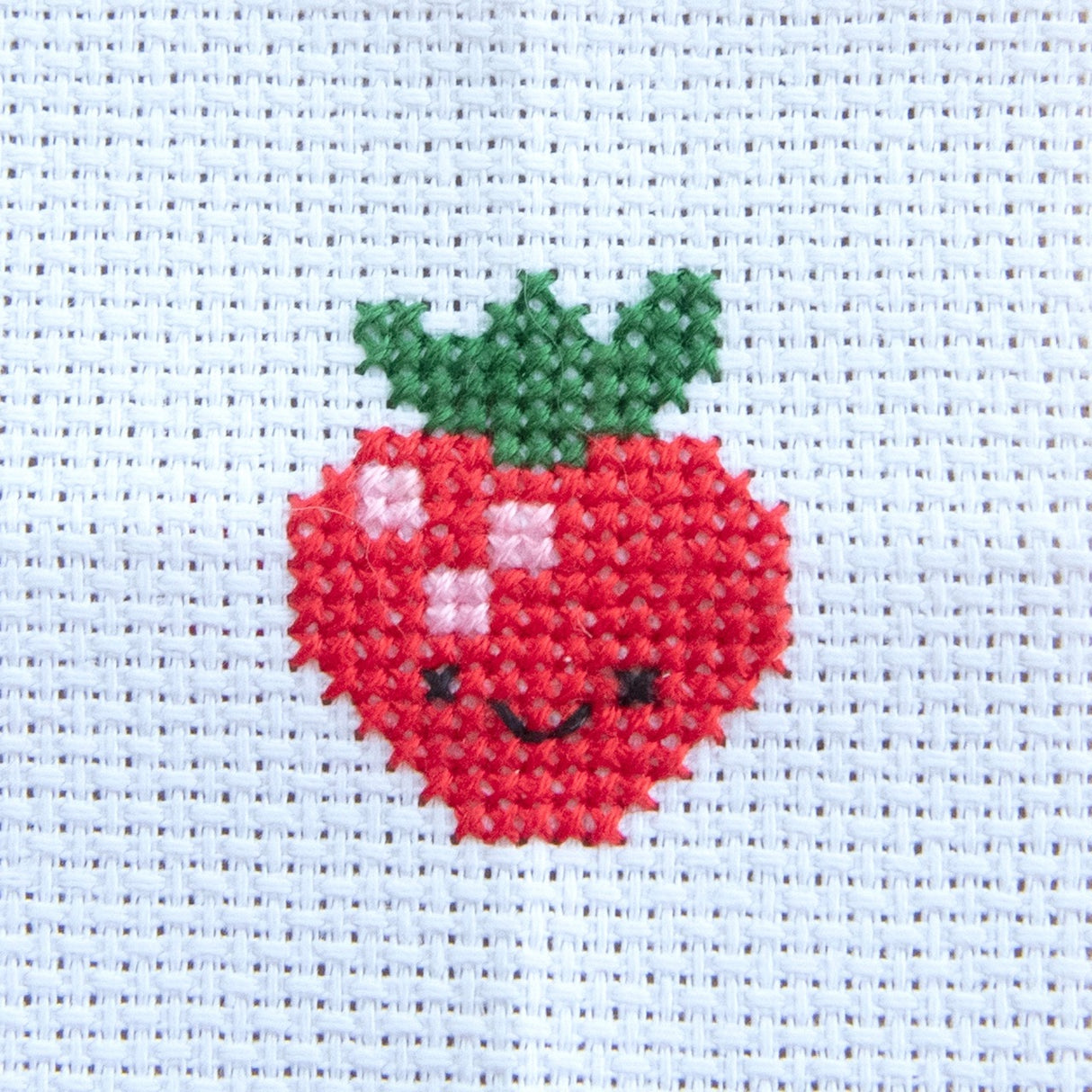 Kawaii Strawberry Cross Stitch Matchbox