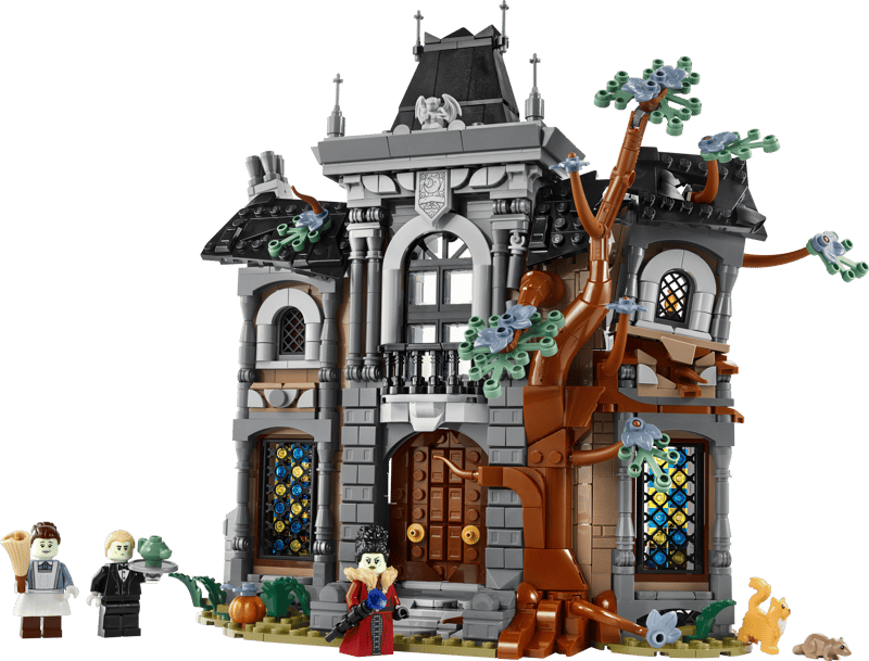 Icons Mayor Manor gothic manor with stained glass windows and twisted tree details