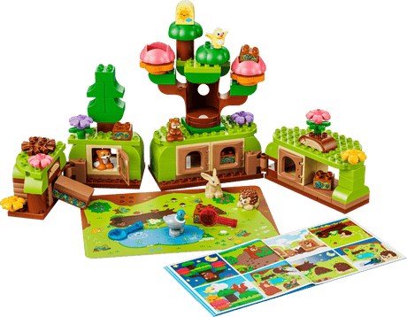 Duplo Discovery Forest with Wild Animals playset with tree houses animals and colorful forest map