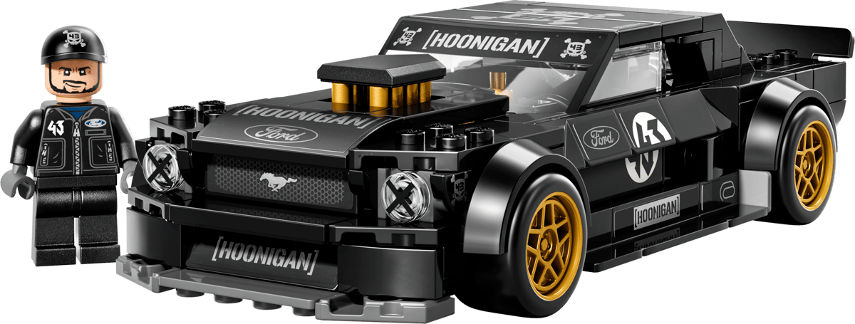 Speed Ken Block's '65 Ford Mustang Hoonicorn V1 toy car with driver figure