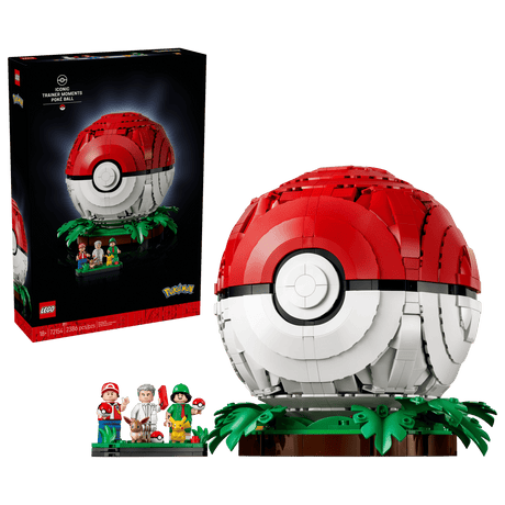 Pokemon Iconic Trainer Moments Poke Ball with trainer figures and display stand
