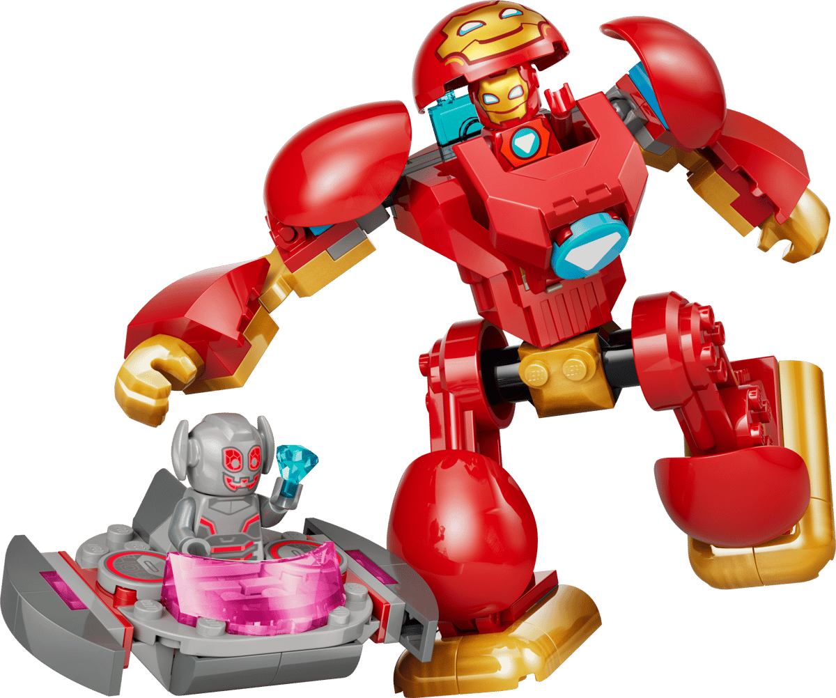Super Heroes Marvel Ultron vs Iron Man toy set featuring Iron Man and Ultron figures