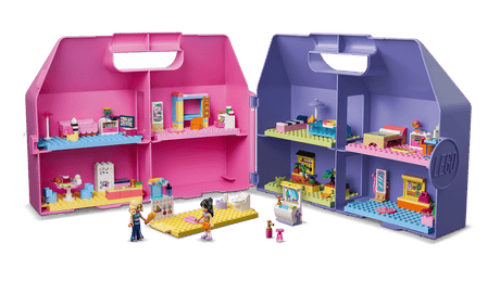 Friends Creative Dollhouse Suitcase with colorful rooms furniture and mini figures