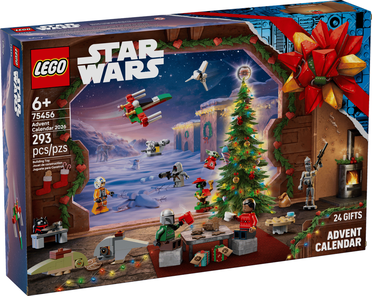 Star Wars Advent Calendar 2026 with festive holiday scene and 24 gifts