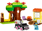 Duplo Bluey Pizza Girls with Muffin & Bluey building set with tree slide car pizza and characters