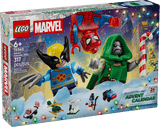 Super Heroes Marvel Advent Calendar 2026 featuring LEGO Marvel characters and festive holiday scenes