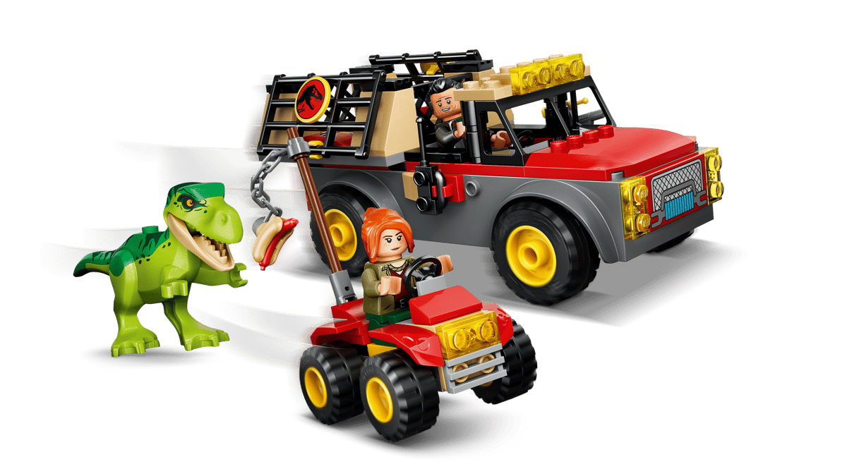 Jurassic World Young T. Rex Transport Truck toy with dinosaur and vehicles