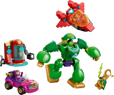 Super Heroes Marvel Loki vs Team Iron Man toy figures and vehicles