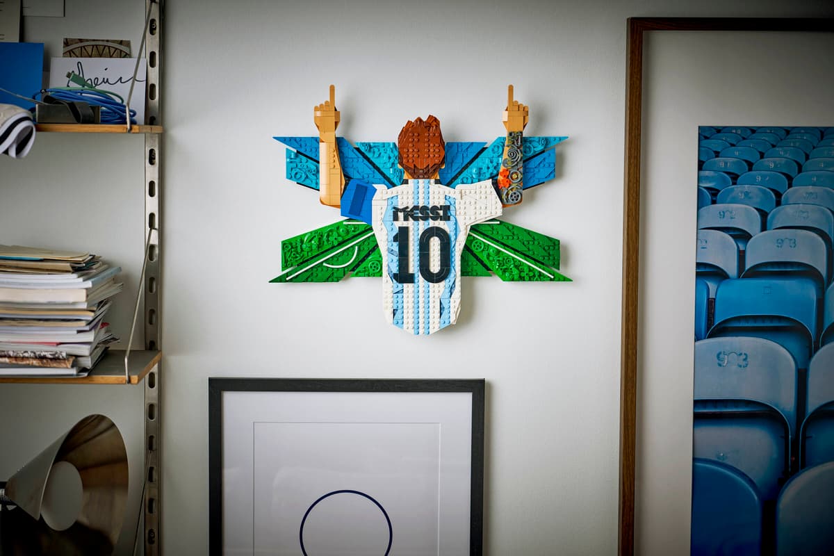Editions Football Lionel Messi Celebration wall art showing Messi in a number 10 jersey celebrating