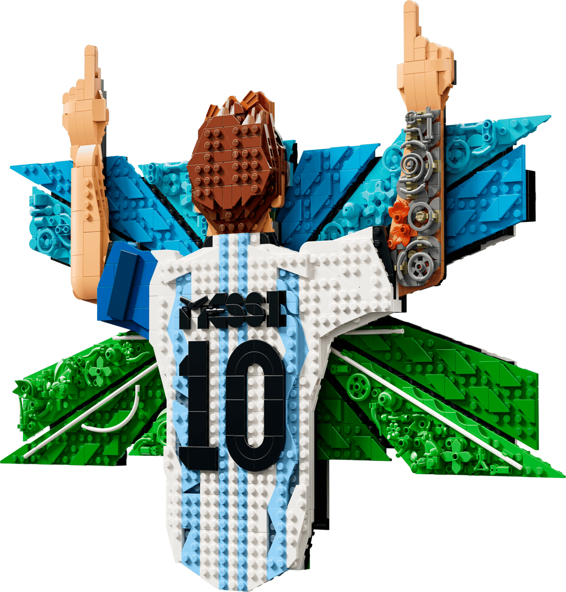 Editions Football Lionel Messi Celebration figure in a blue and white jersey with arms raised