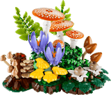 Botanicals Woodland Mushrooms colorful woodland scene with vibrant mushrooms and flowers