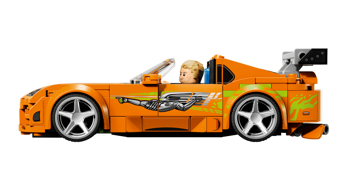 Speed The Fast and The Furious Toyota Supra MK4 orange toy car with racing details
