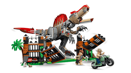 Jurassic World Spinosaurus Dinosaur Escape toy set with dinosaur and minifigures