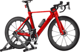 Icons Road Bike red electric bicycle with drop handlebars and wide black wheels