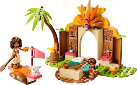 Disney Princess Village House & Boat toy set with princess figures palm tree and colorful play accessories