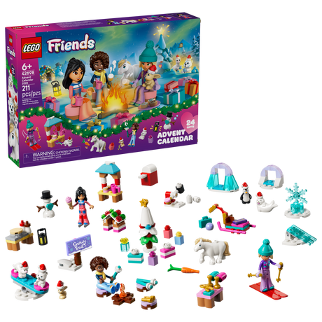 Friends Advent Calendar 2026 festive winter playset with mini dolls animals gifts and holiday accessories