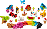 Classic Creative Colorful Bricks with colorful interlocking pieces and playful animal builds