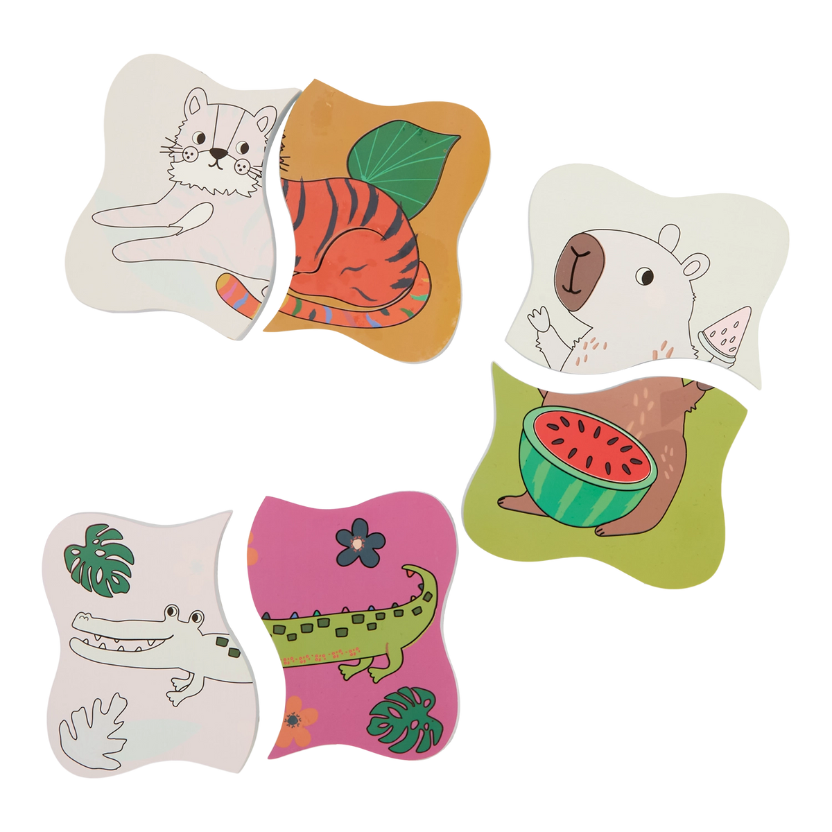 Magic Water Bath Toy | Jungle featuring colorful jungle animal bath book pages for children